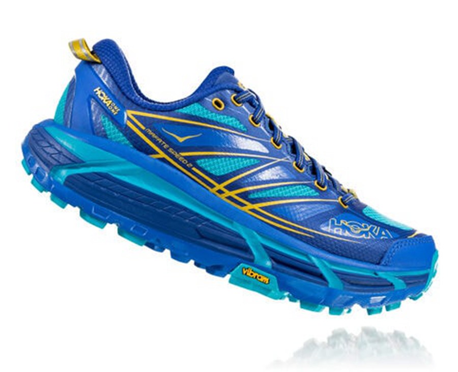 Hoka One One Trail Schoenen Dames - Mafate Speed 2 - Blauw - MU7508364